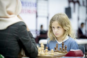Fiorina Berezovsky är OS yngsta spelare. Foto: OS-hemsidan/David Llada.