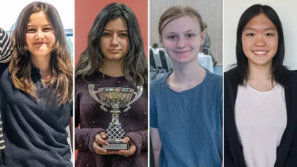 Elin Larsson, Ece Gültekin, Josefina Hellstrand och Eva Han reser till Island. Foto: Lars OA Hedlund
